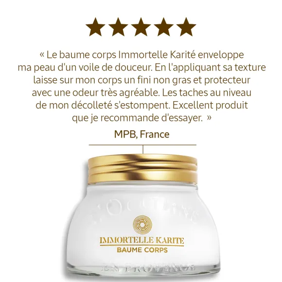 Baume Corps Immortelle Karite 200Ml
